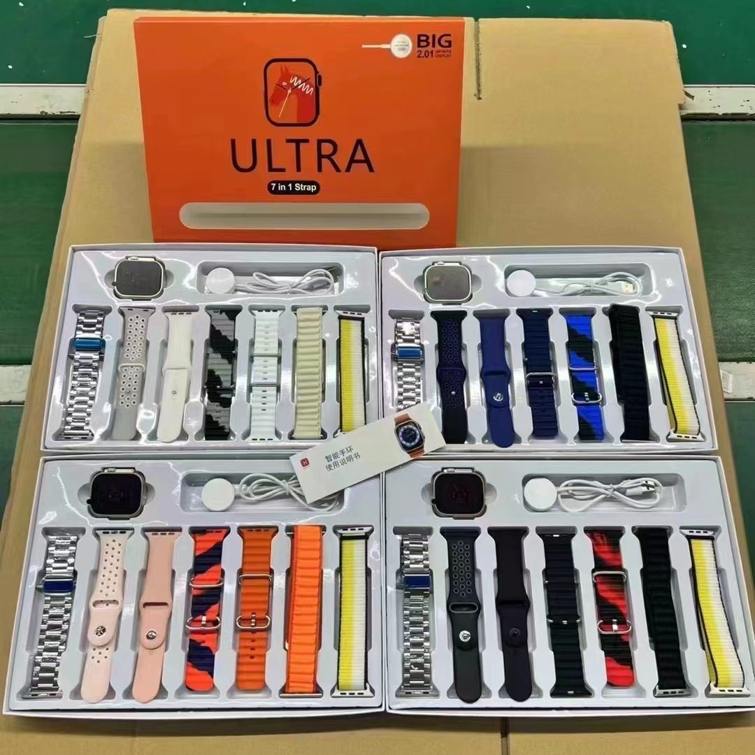 Ultra 2 Smart Watch (7-in-1) β Wireless Charging, Bluetooth Calling, Health & Fitness Tracker with 7 Interchangeable Straps