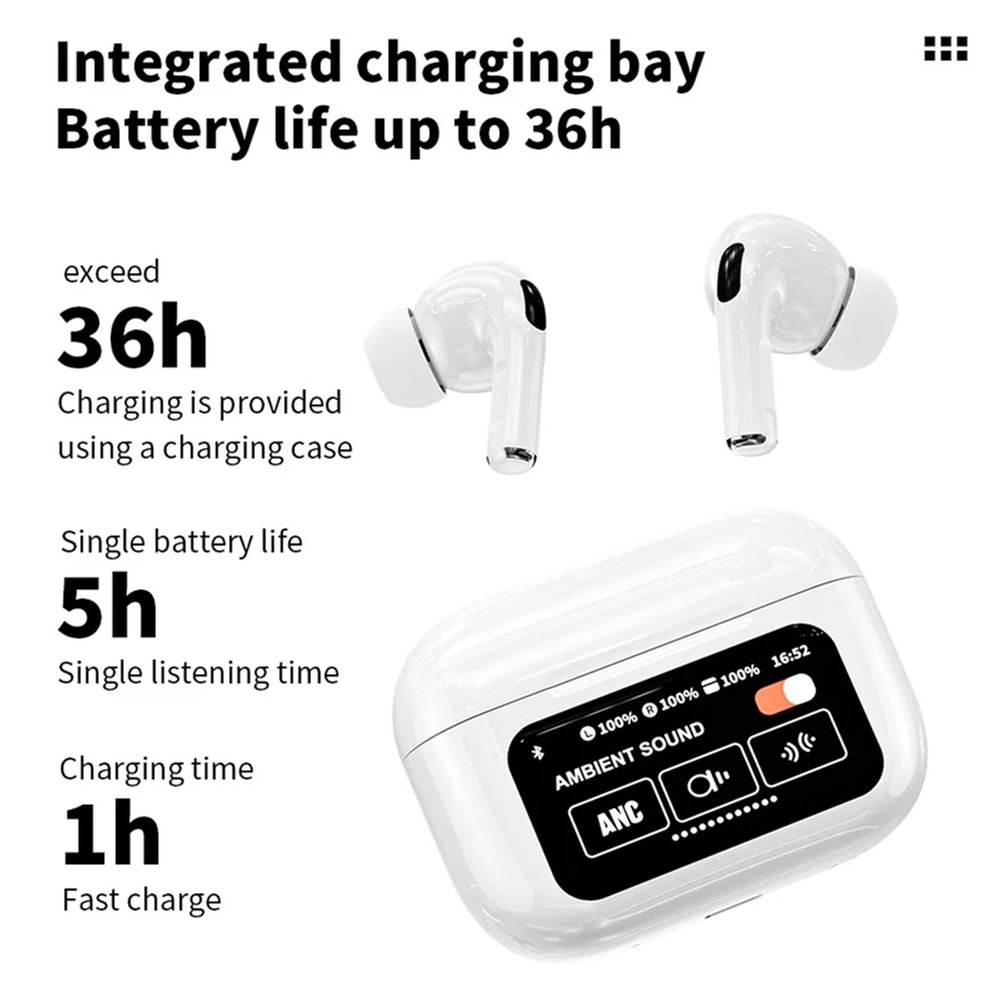 A9 Pro Signature Series Wireless Earbuds ā ANC + ENC, Bluetooth & Digital Display
