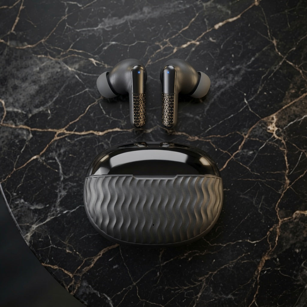 Buds Pro 7 Wireless Earbuds with 15mm Bass Drivers, ANC & ENC Noise Cancellation, HD Calling, Bluetooth Earbuds, Type-C Charging