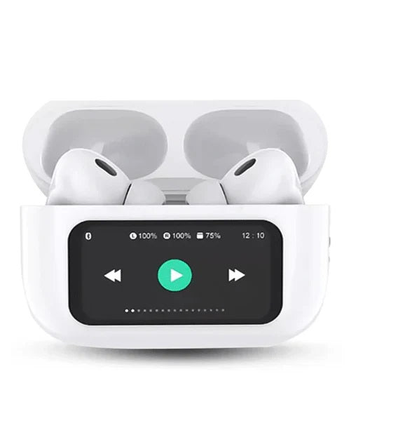 E9 Pro AirPods: Smart Touchscreen Earbuds with Premium Sound & Noise Cancellation