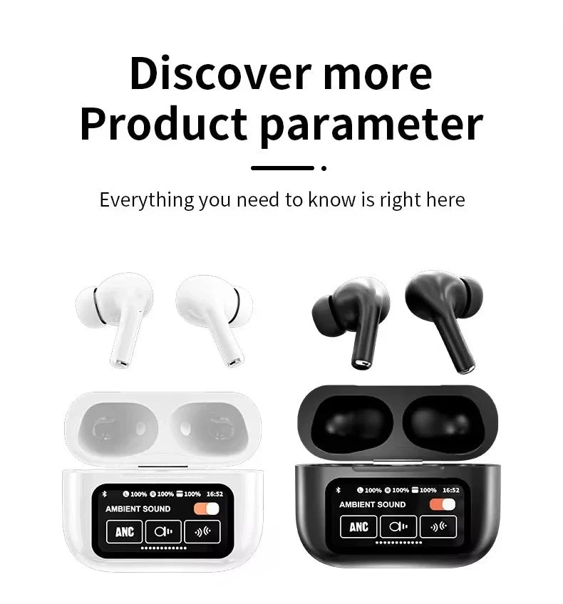 A9 Pro Signature Series Wireless Earbuds – ANC + ENC, Bluetooth & Digital Display