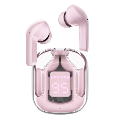 Air31 Transparent Earbuds – Bluetooth 5.3 with Carry Pouch