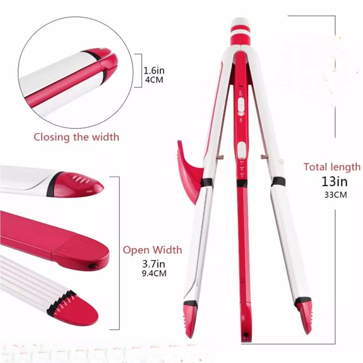 Shinon SH-8775 3-in-1 Professional Hair Styler: Straightener, Curler & Crimper with Ceramic Coating
