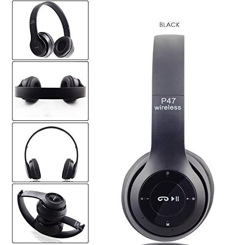 P47 Wireless Bluetooth Headphones – Foldable Stereo Headset with Mic