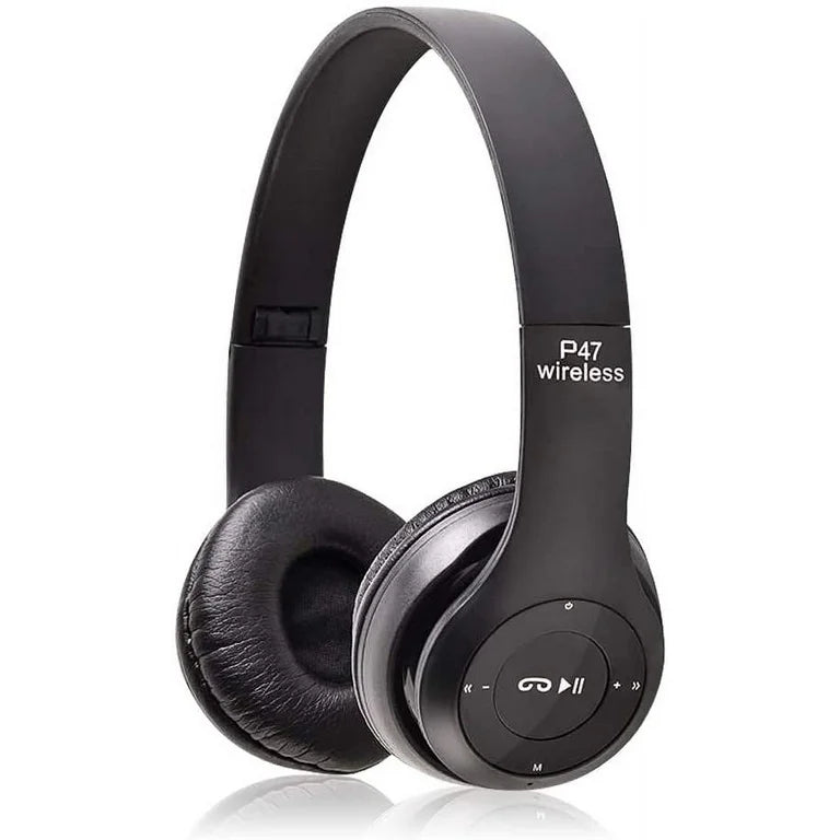 P47 Wireless Bluetooth Headphones – Foldable Stereo Headset with Mic