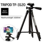 3120 Tripod Stand – Camera & Mobile Holder (Black)