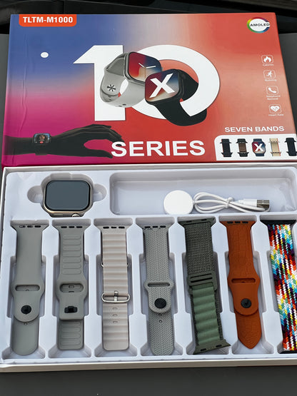 Series 10 Smart Watch – With 7 Premium Straps