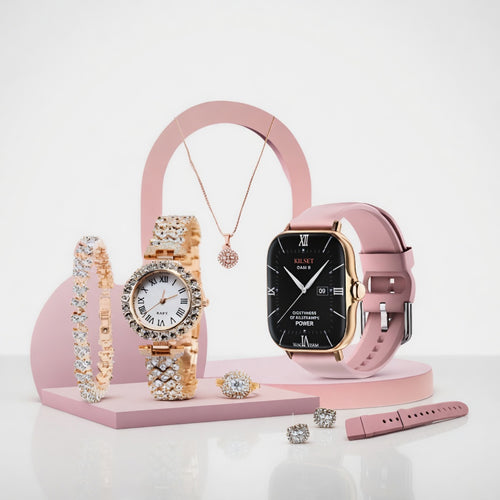 A58 Ladies Smart  Watch With Accessories Combo
