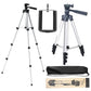 3.5ft Adjustable Tripod Stand – Mobile & DSLR Universal Stand (Silver 3110)