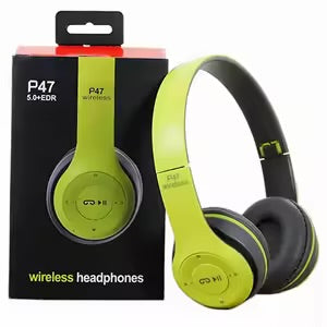 P47 Wireless Bluetooth Headphones – Foldable Stereo Headset with Mic