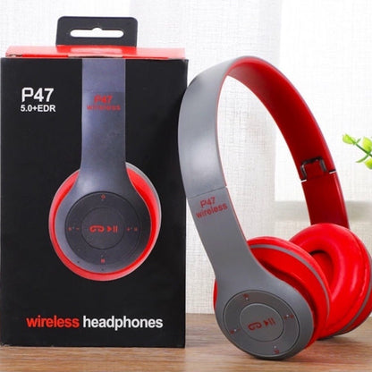 P47 Wireless Bluetooth Headphones – Foldable Stereo Headset with Mic