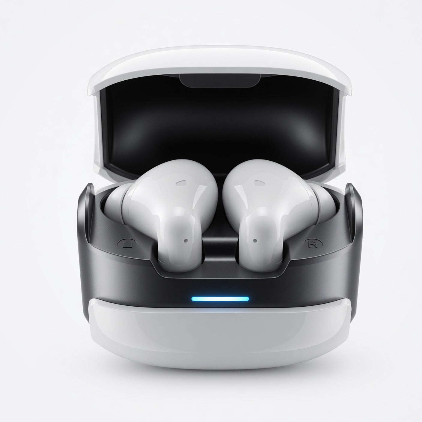 ANC/ENC U39 Gaming Wireless Earbuds Bluetooth 5.4 Low Latency TWS Earphones with RGB Lights & HD Quad Mic
