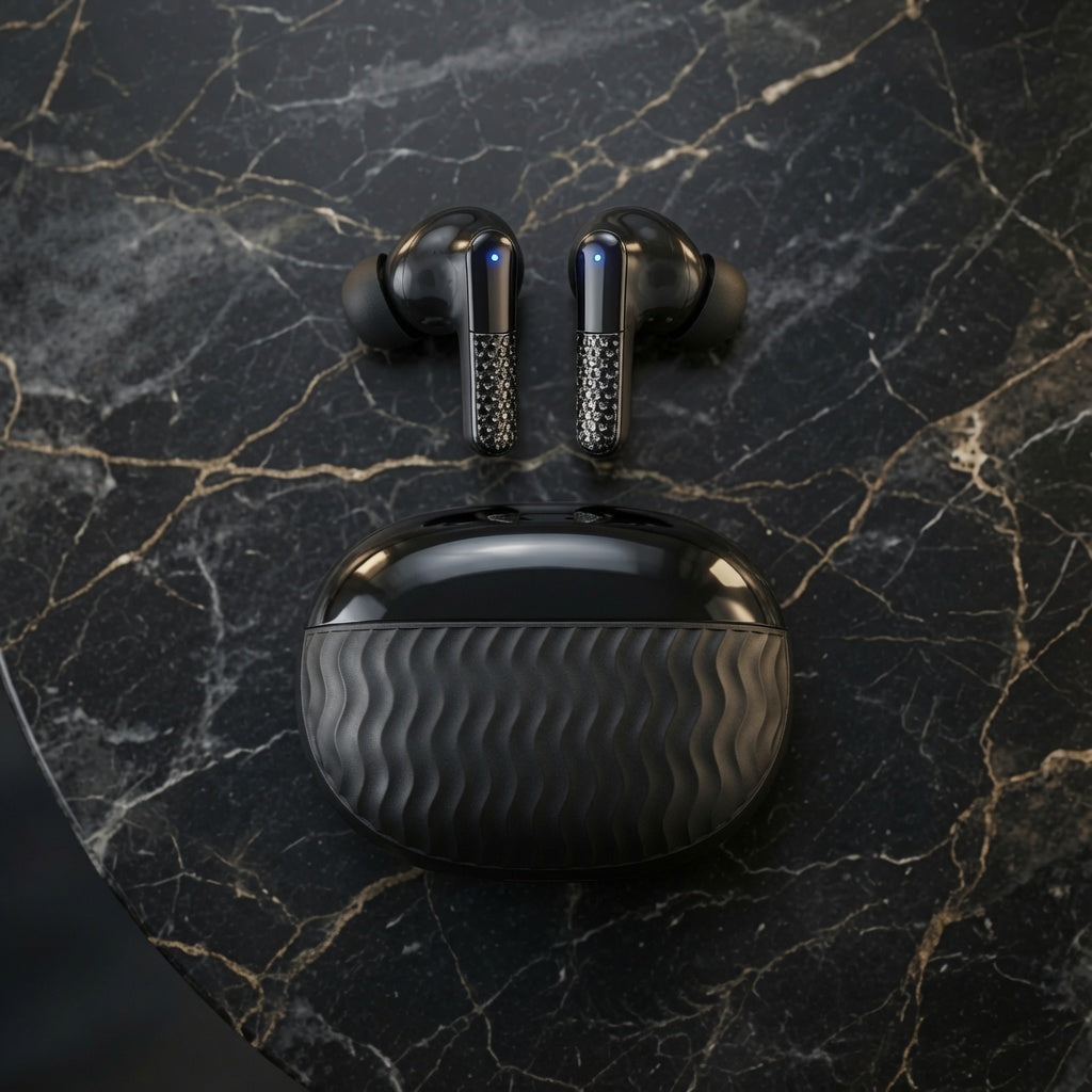 Buds Pro 7 Wireless Earbuds with 15mm Bass Drivers, ANC & ENC Noise Cancellation, HD Calling, Bluetooth Earbuds, Type-C Charging