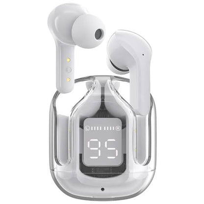 Air31 Transparent Earbuds – Bluetooth 5.3 with Carry Pouch