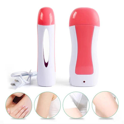 3-in-1 Depilatory Wax Heater & Roll-On Epilator – Full-Body Hair Removal for Smooth Skin