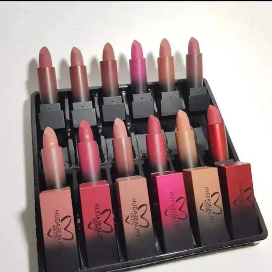 Huda Beauty Matte & Cream Lipsticks – Long-Lasting Glam