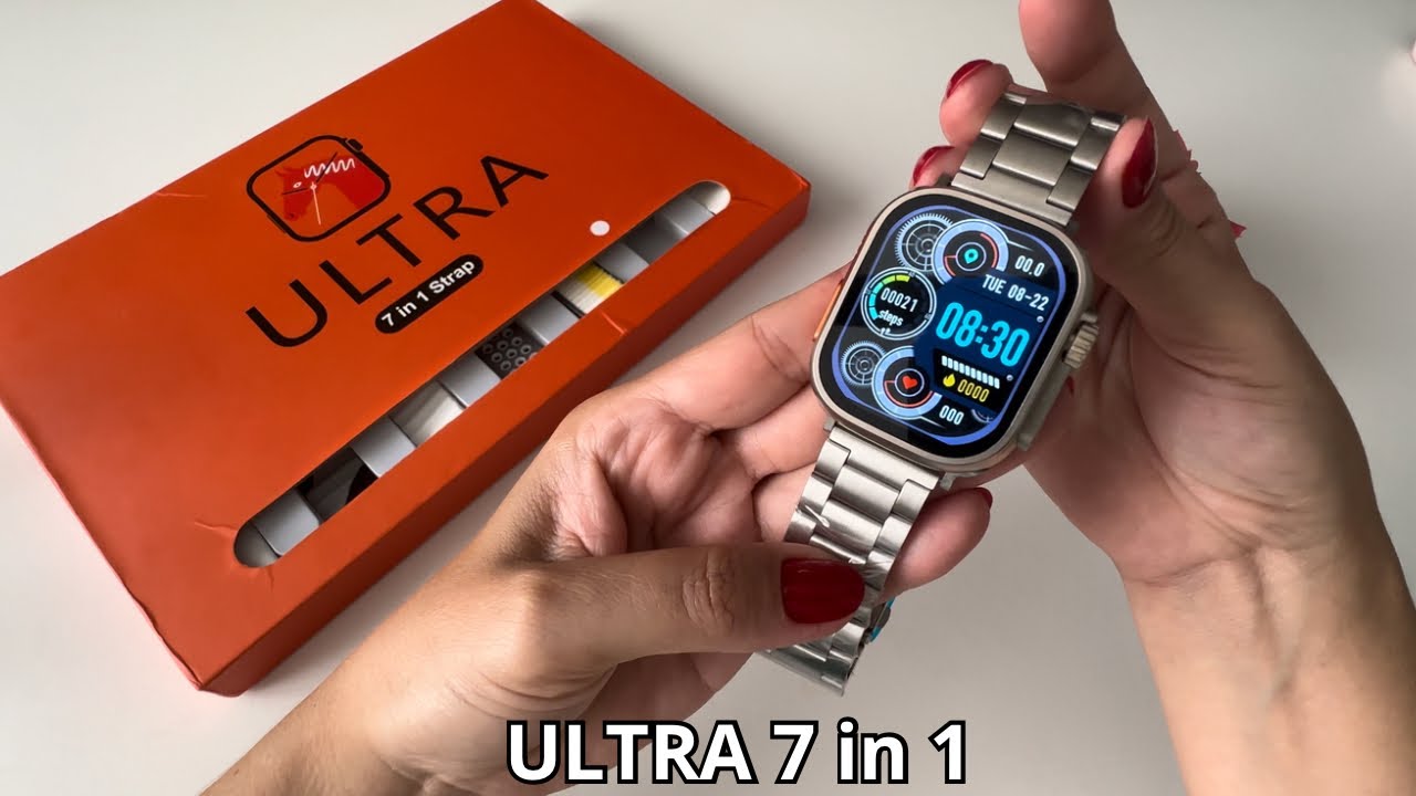 Ultra 2 Smart Watch (7-in-1) – Wireless Charging, Bluetooth Calling, Health & Fitness Tracker with 7 Interchangeable Straps